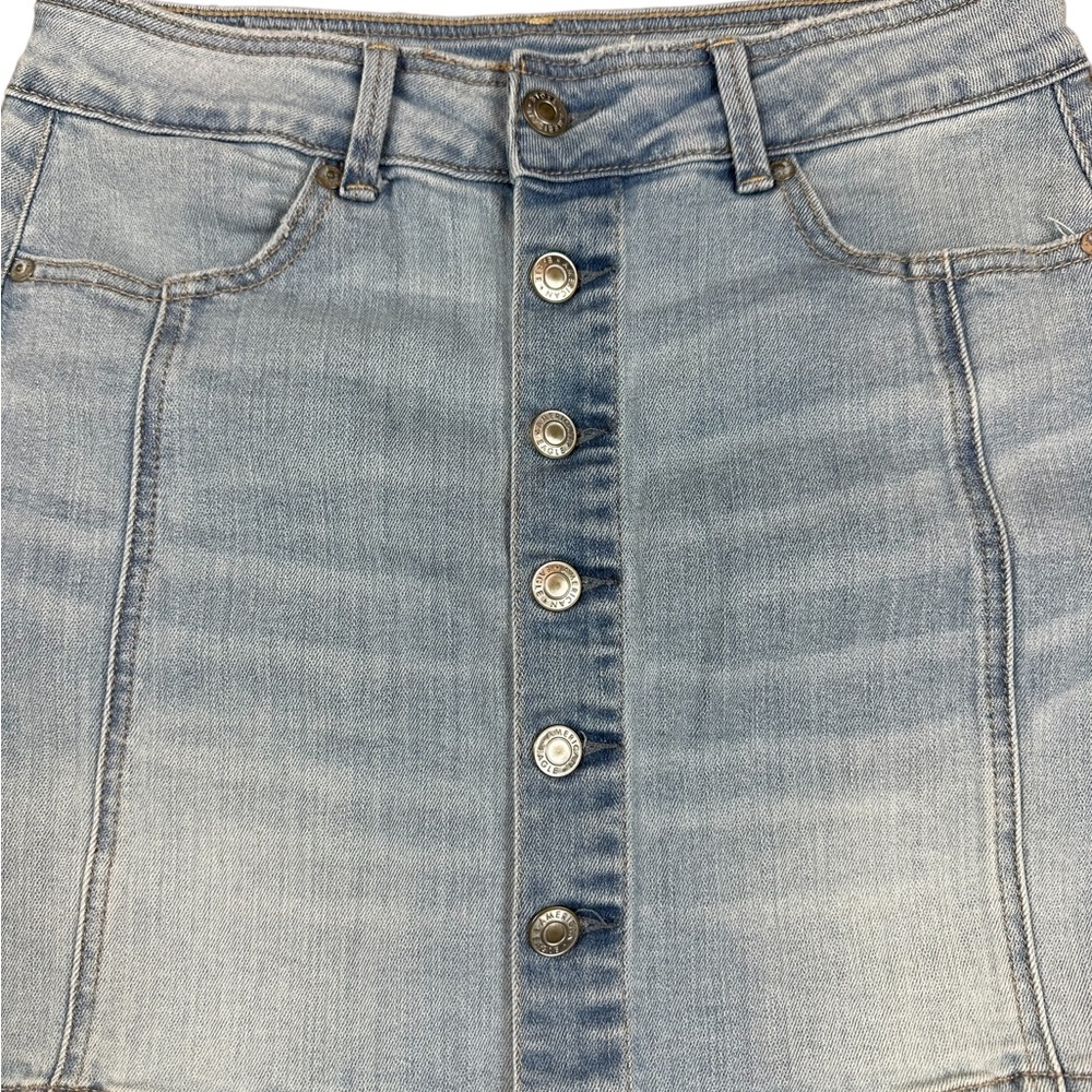 AMERICAN EAGLE: Women's Light Blue High-Waisted A-Line Denim Skirt -Size 4 - Picture 5 of 11